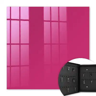 Wall mounted key box Intense pink fuchsia minimalism