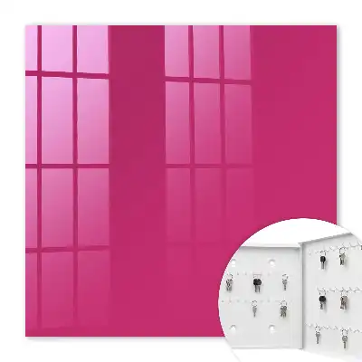 Wall mounted key box Intense pink fuchsia minimalism