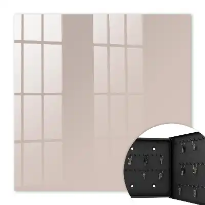 Wall mounted key box Warm muted beige calming elegance