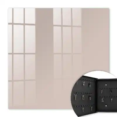 Wall mounted key box Warm muted beige calming elegance