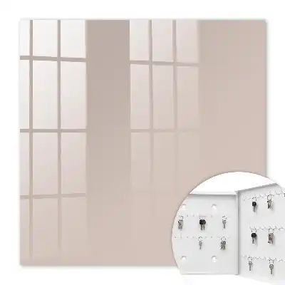 Wall mounted key box Warm muted beige calming elegance