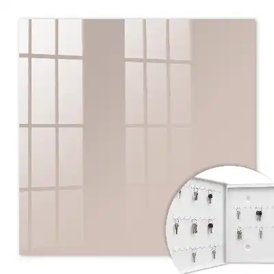Wall mounted key box Warm muted beige calming elegance