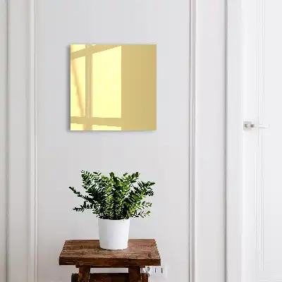Wall mounted key cabinet Pastel yellow minimalist style