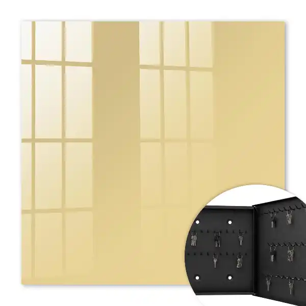 Decorative key box Beige and yellow calm composition