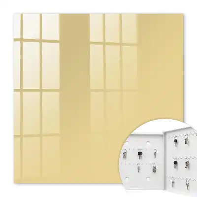 Decorative key box Beige and yellow calm composition