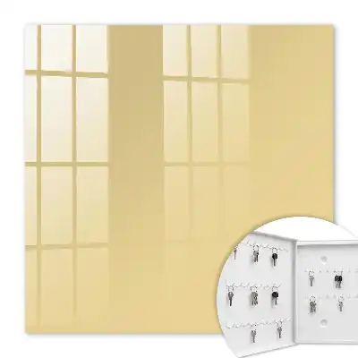 Decorative key box Beige and yellow calm composition