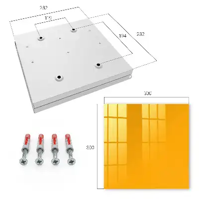 Wall mounted key cabinet Beige without patterns