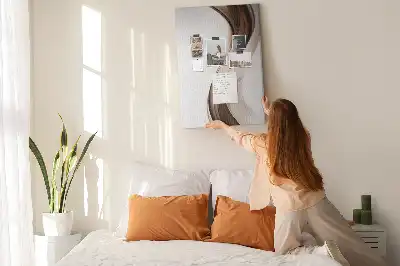 Abstract wave cork note board