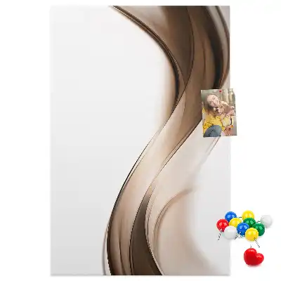 Abstract wave cork note board