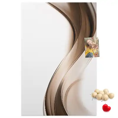 Abstract wave cork note board