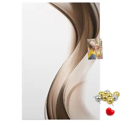 Abstract wave cork note board