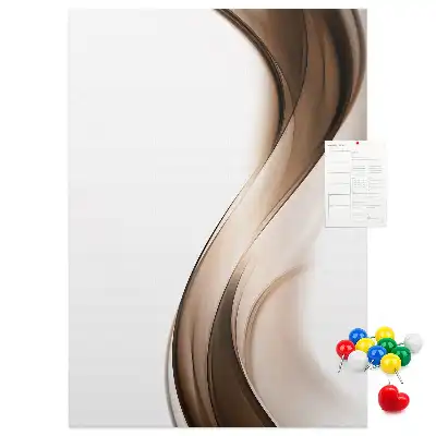 Abstract wave cork note board