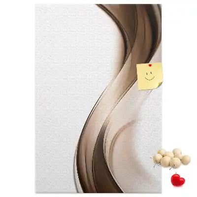 Cork Note Board Abstract wave
