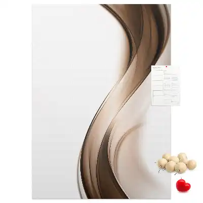 Abstract wave cork note board