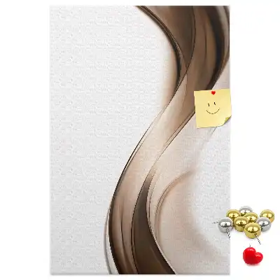 Abstract wave cork note board