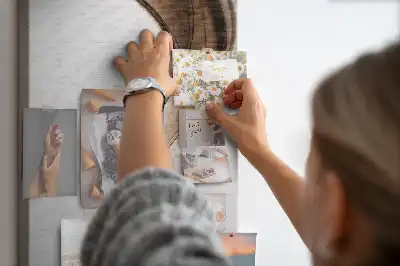 Abstract wave cork note board