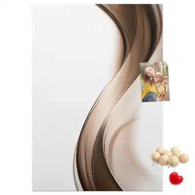 Abstract wave cork note board