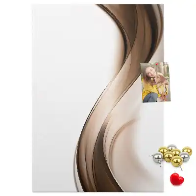 Abstract wave cork note board