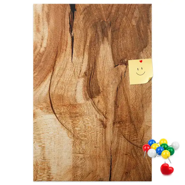 Natural wood texture cork wall memo board