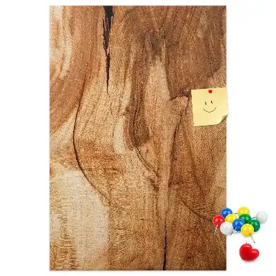 Wall cork memo board Natural wood texture