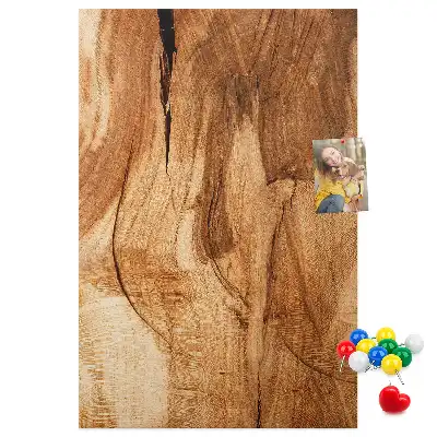 Wall cork memo board Natural wood texture
