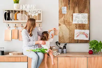 Natural wood texture cork wall memo board