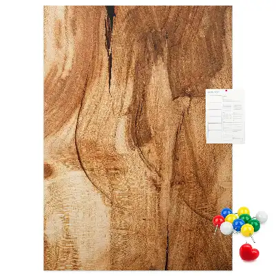 Wall cork memo board Natural wood texture