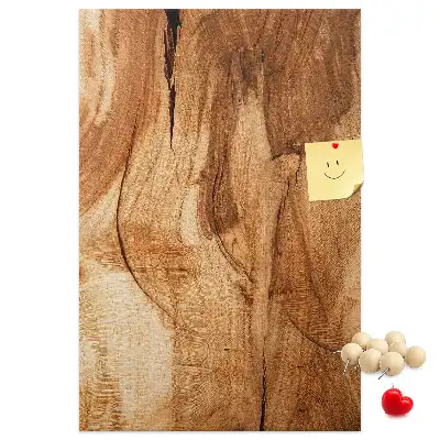 Natural wood texture cork wall memo board