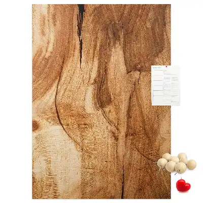 Wall cork memo board Natural wood texture