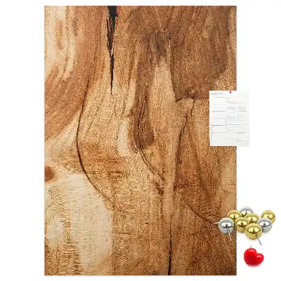 Wall cork memo board Natural wood texture