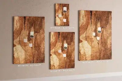 Wall cork memo board Natural wood texture