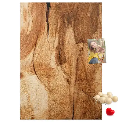 Wall cork memo board Natural wood texture