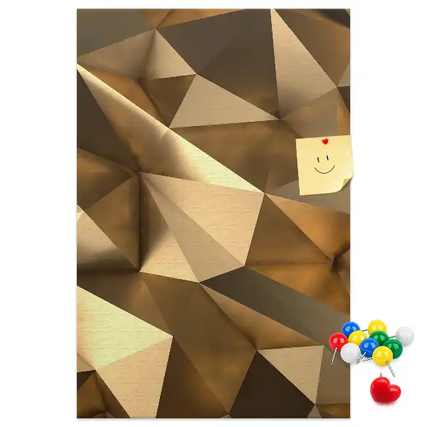 Three-Dimensional Abstraction Cork Pin Board