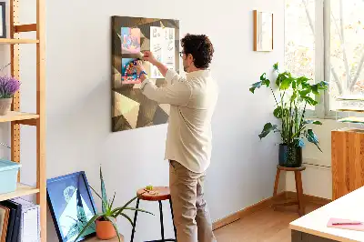 Three-Dimensional Abstraction Cork Pin Board