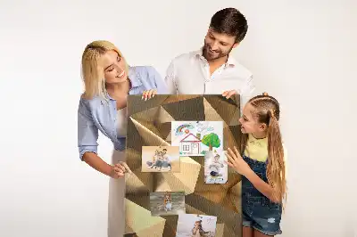 Three-Dimensional Abstraction Cork Pin Board