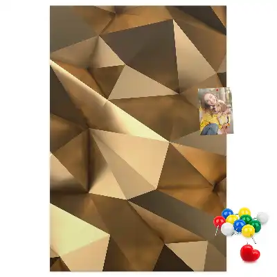 Three-Dimensional Abstraction Cork Pin Board