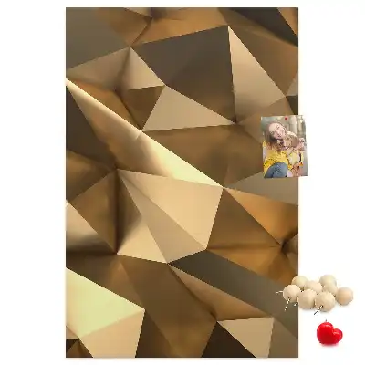 Three-Dimensional Abstraction Cork Pin Board