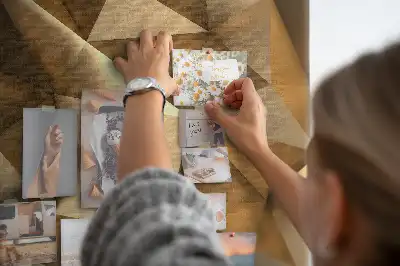Three-Dimensional Abstraction Cork Pin Board