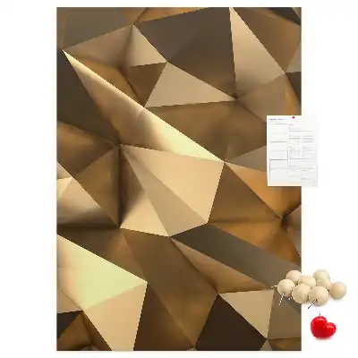 Three-Dimensional Abstraction Cork Pin Board