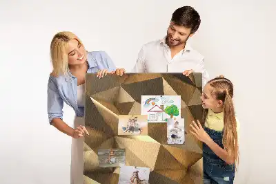 Three-Dimensional Abstraction Cork Pin Board