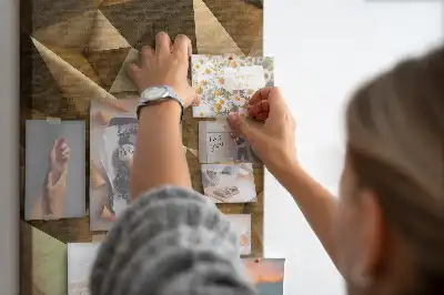 Three-Dimensional Abstraction Cork Pin Board