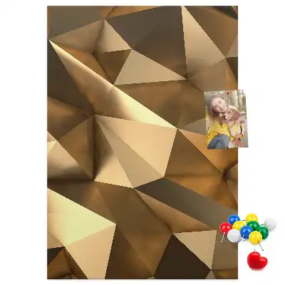 Three-Dimensional Abstraction Cork Pin Board