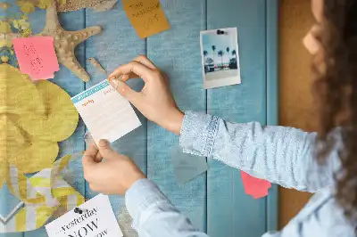 Beach elements wall cork memo board