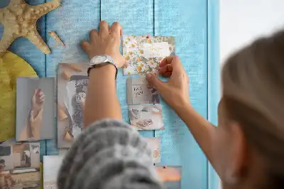 Beach elements wall cork memo board