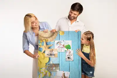 Beach elements wall cork memo board