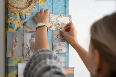 Beach elements wall cork memo board