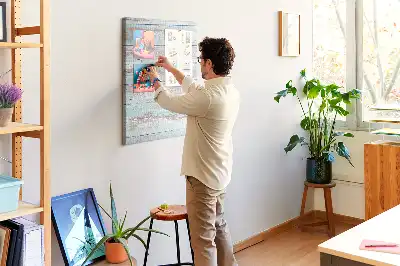 Light pastel cork memo board