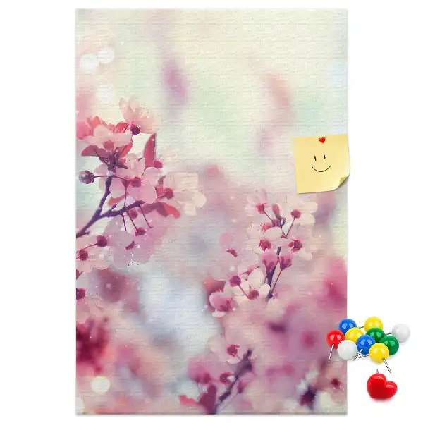 Cork Note Board Spring flowers