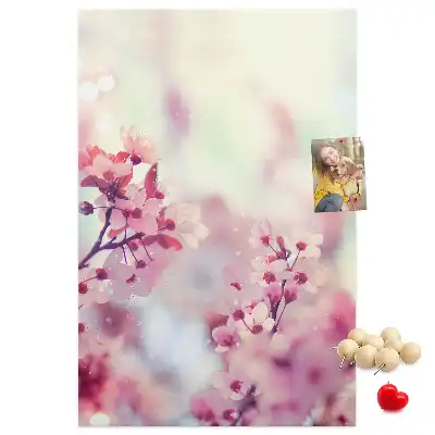 Cork Note Board Spring flowers