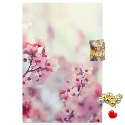 Spring Flowers Cork Note Board